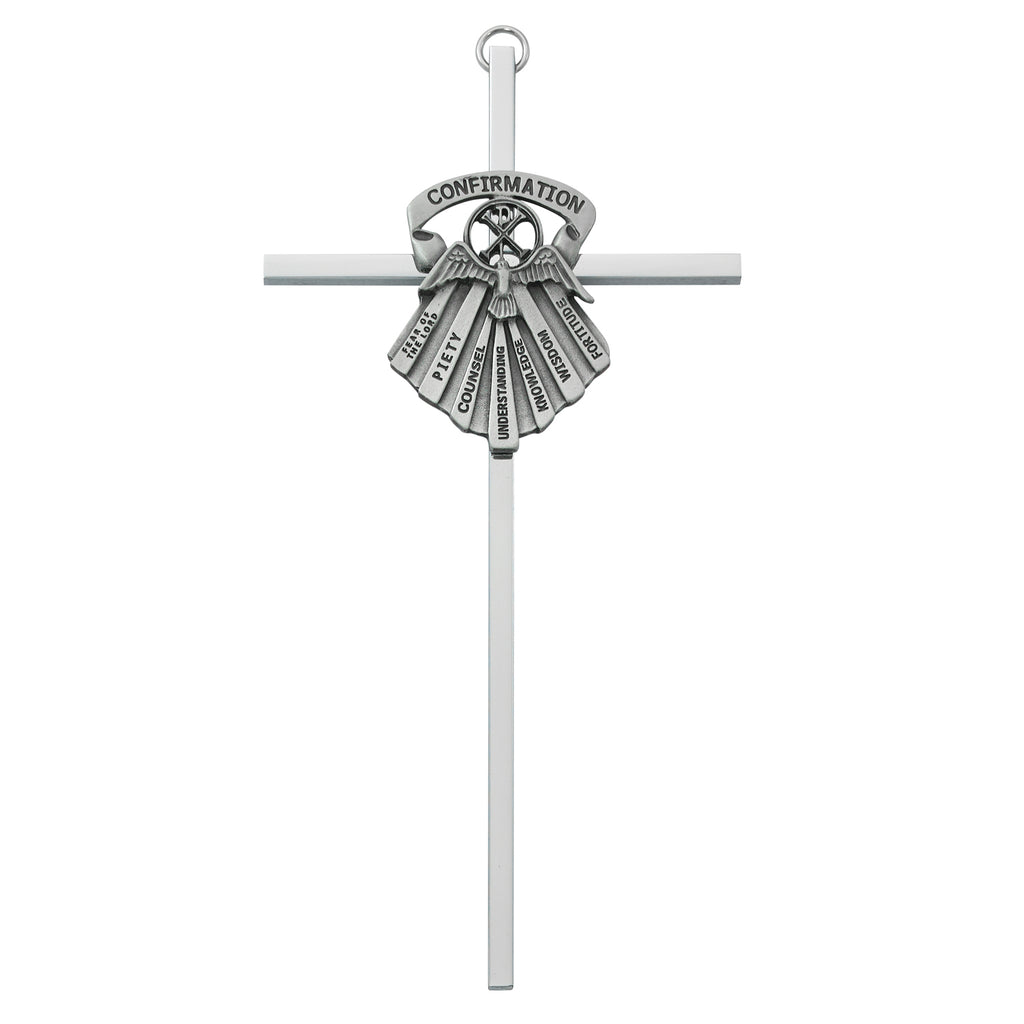 Cross 6in Silver Gifts of the Spirit Cross Box