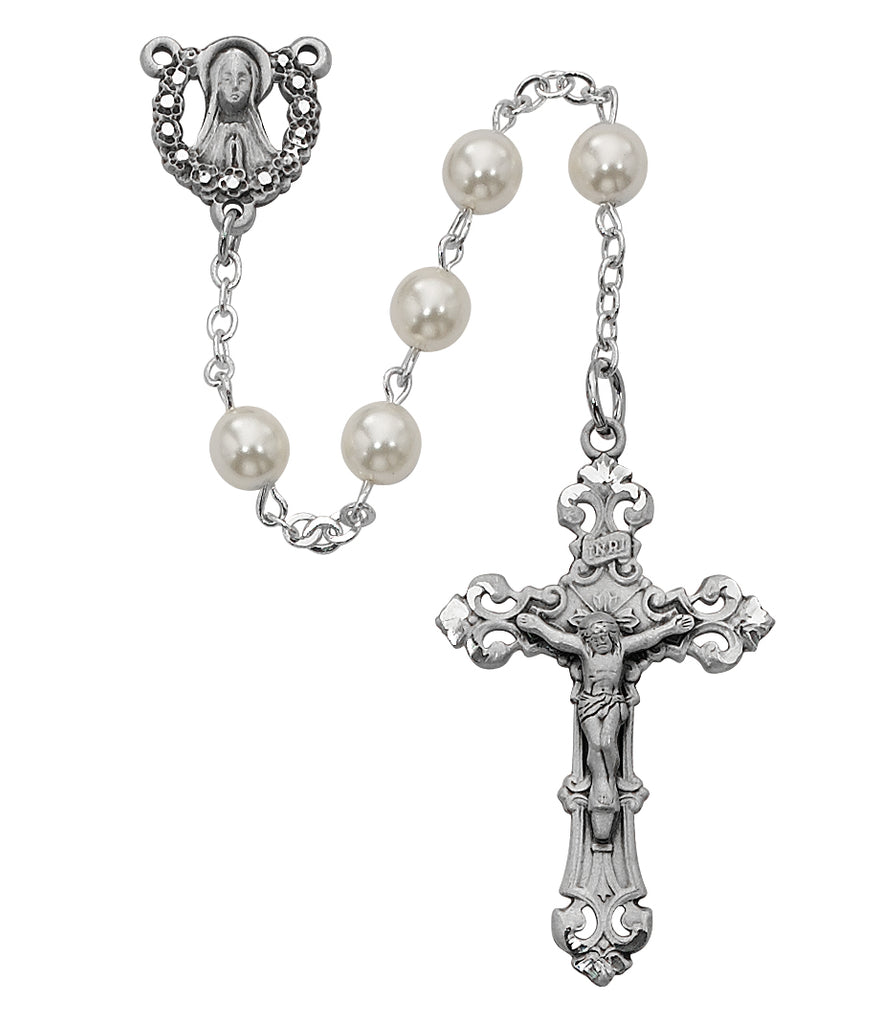 Rosary - Pearl Madonna Rosary Boxed