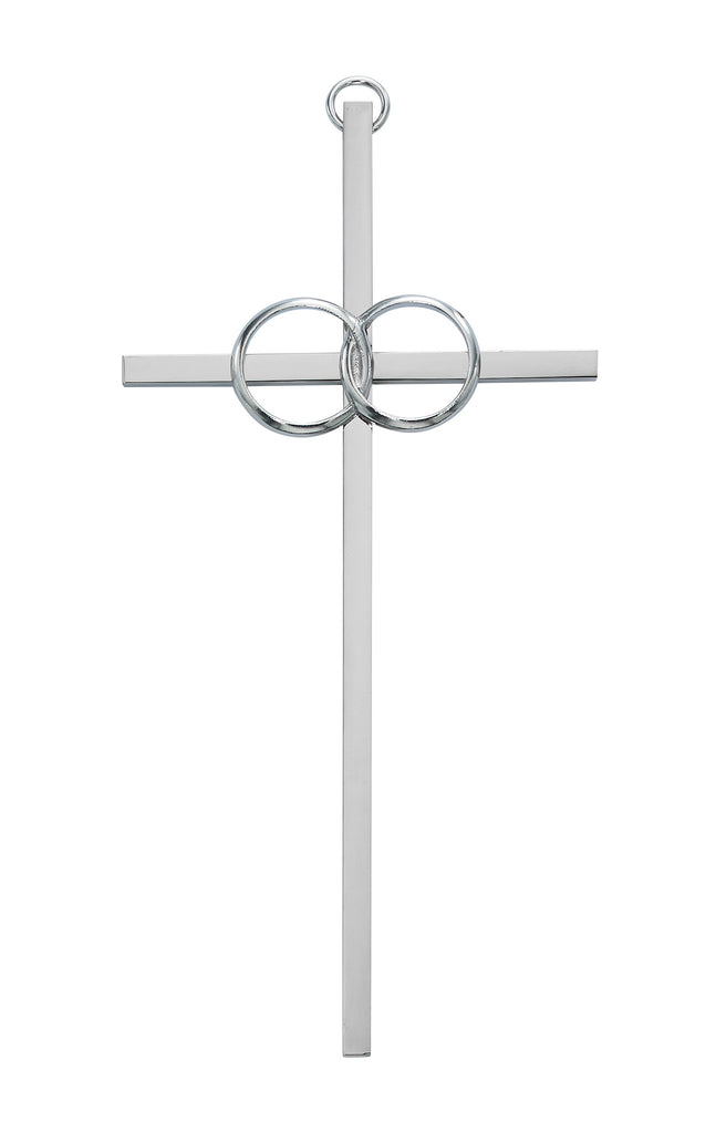 Cross - 6in. Polished Aluminum Wedding Cross Boxed
