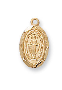 Miraculous Medal for Babies on 13" Chain