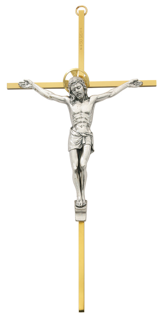 Crucifix - 10" Brass Crucifix, Boxed