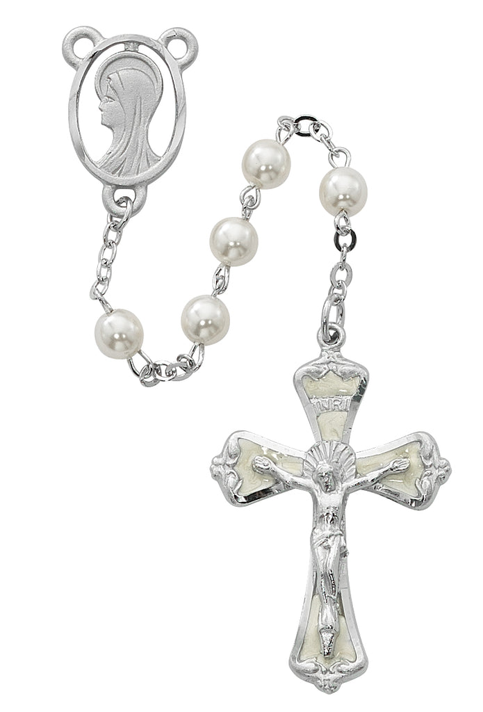 Rosary - Pearl Madonna Rosary Boxed