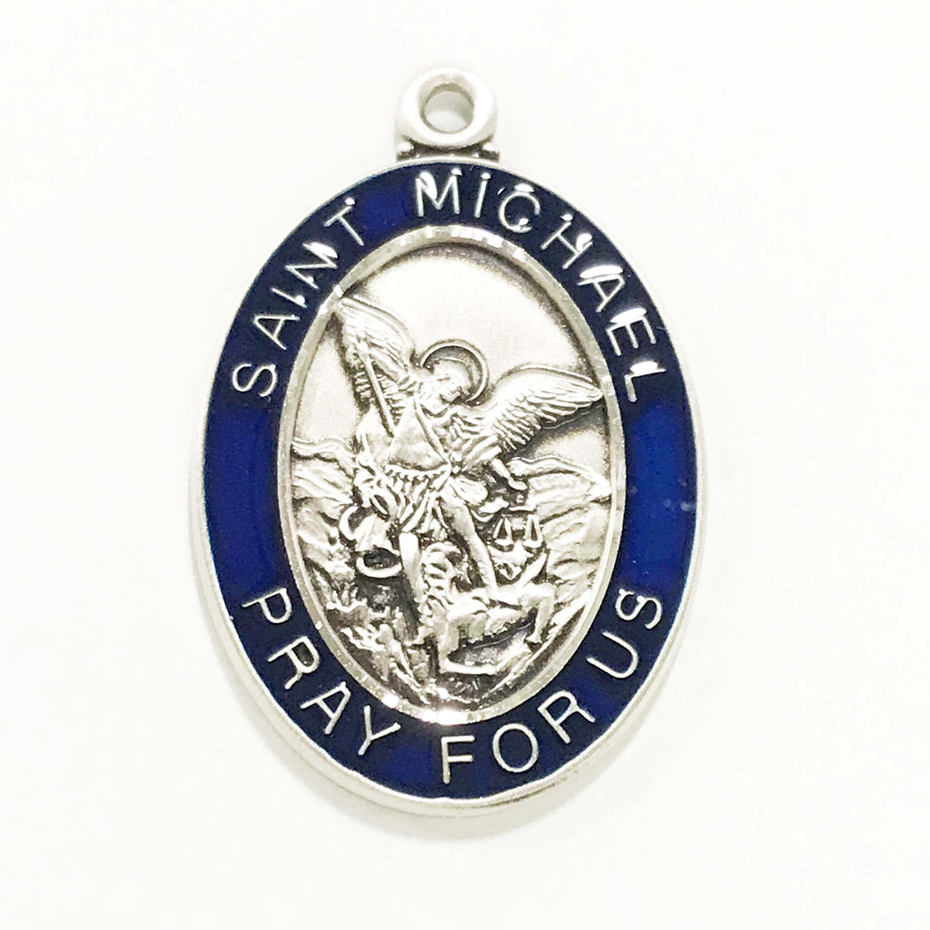 Michael - Blue St. Michael Medal 24"