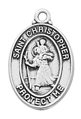 Christopher - St Christopher Sterling Baby Pendant Boxed