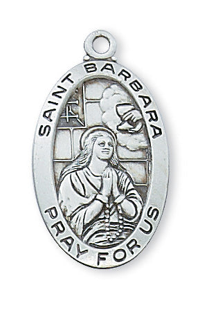 Barbara - St. Barbara Medal 18" Chain