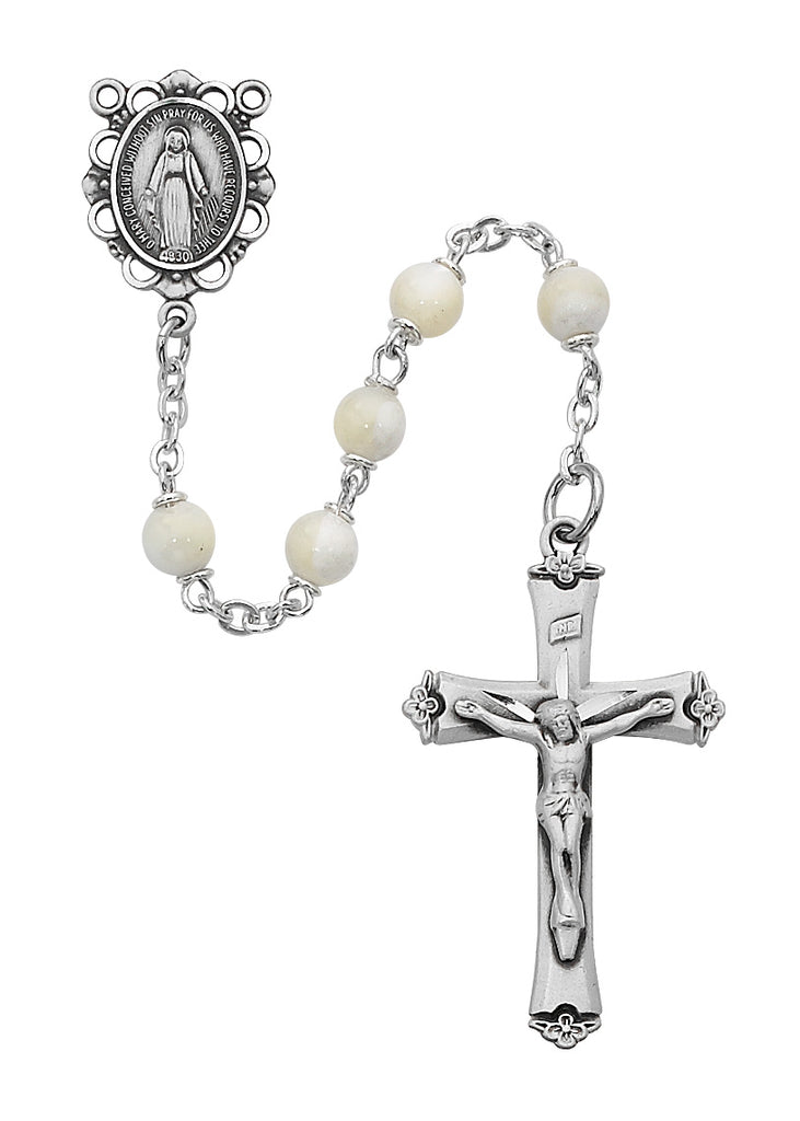 Rosary - Genuine Mother of Pearl Rosary Boxed