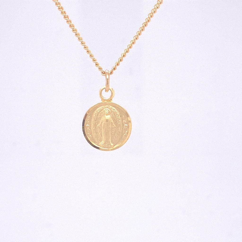 Miraculous Medal - Gold over Sterling Miraculous Pendant