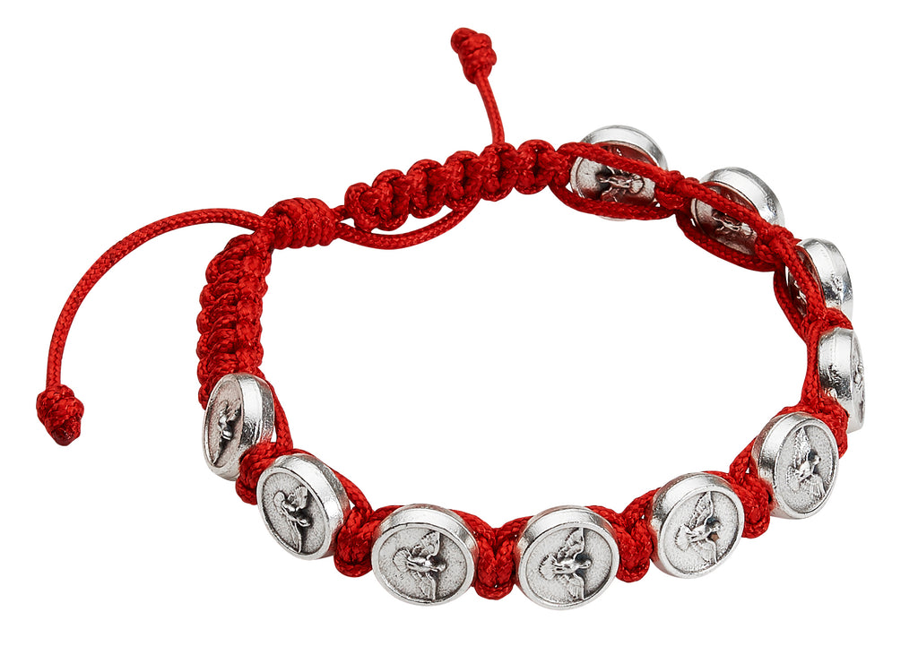 Bracelet - Red Corded Adjustable Holy Spirit Bracelet Carded