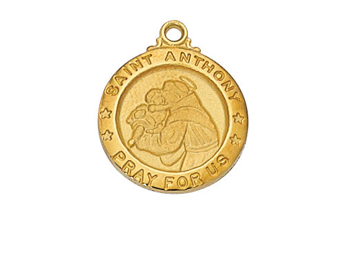 Anthony - St. Anthony Medal - Gold over Sterling