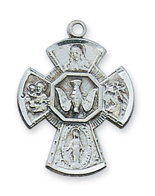 4-way Medal - Sterling Silver 18"