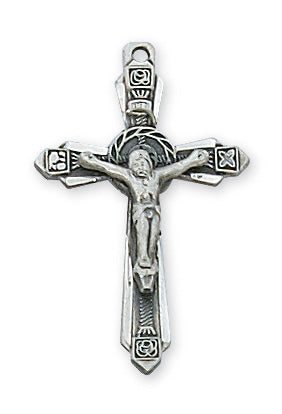 Crucifix Necklace - Sterling Silver 16-18"