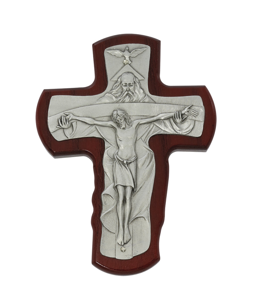 Trinity Crucifix - 5 1/2" Cherry Crucifix, Boxed