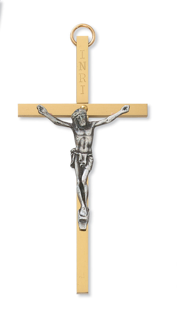 Crucifix 4in Brass Crucifix Box