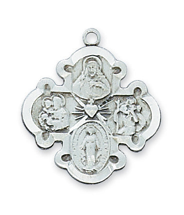4-way Medal - Sterling Silver 20"