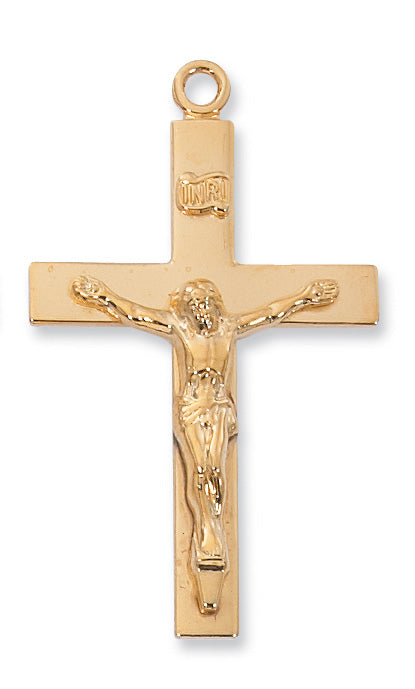 Our Lady of Lourdes Prayer Crucifix - Gold over Sterling
