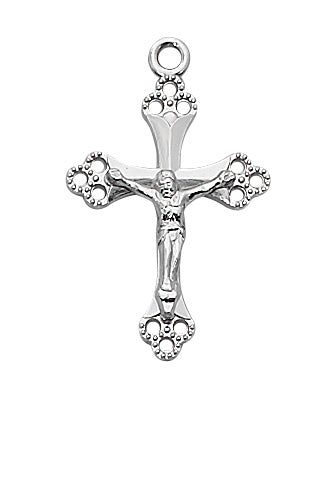 Crucifix Necklace - Sterling Silver 18"