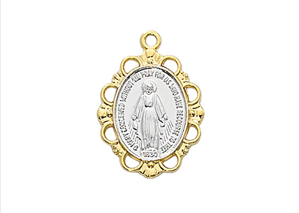 Miraculous Medal on 18" Chain