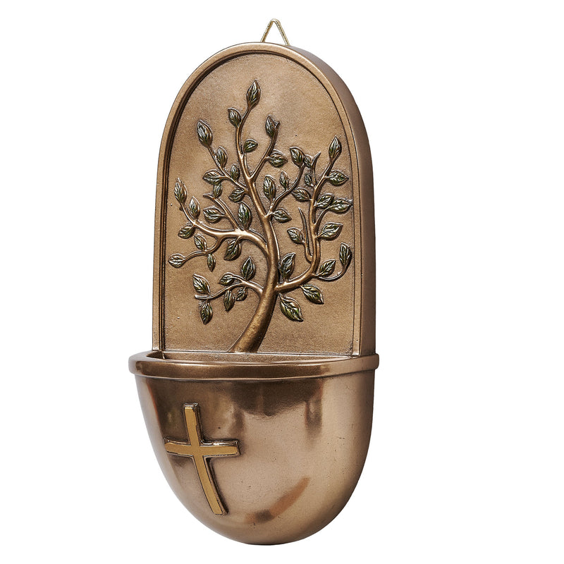 Tree of Life Holy Water Font 6"H