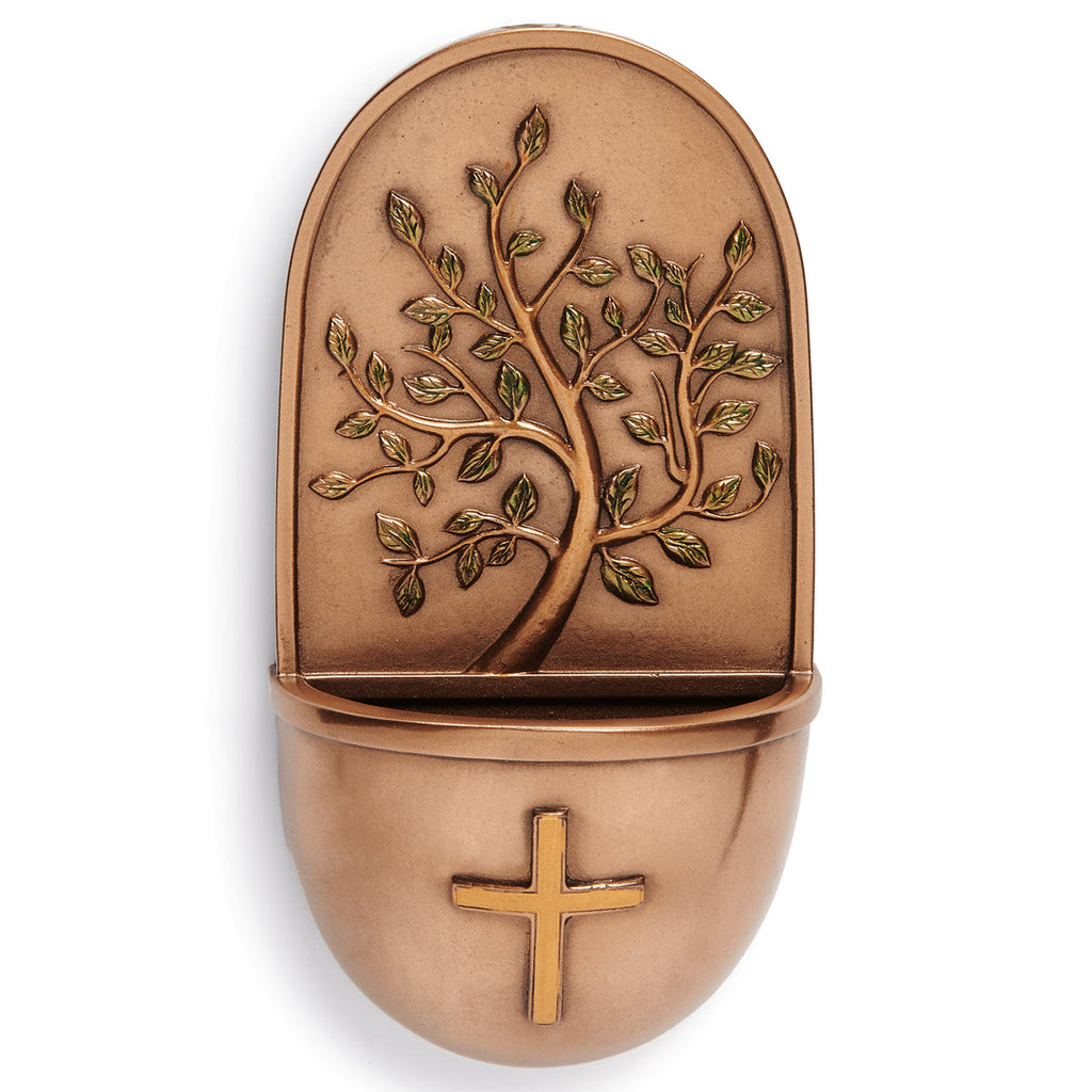Tree of Life Holy Water Font 6"H