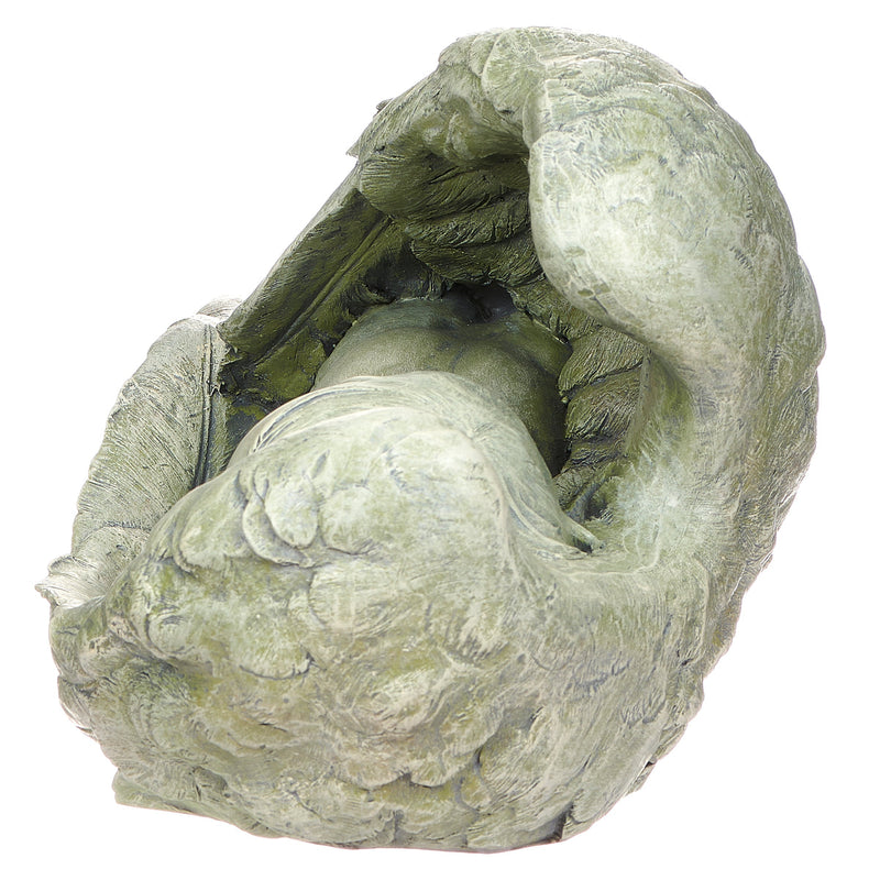Sleeping Baby in Wings Garden Statue 7"H