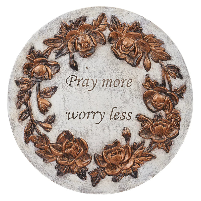 Pray More Worry Less Stepping Stone 9" | Roman