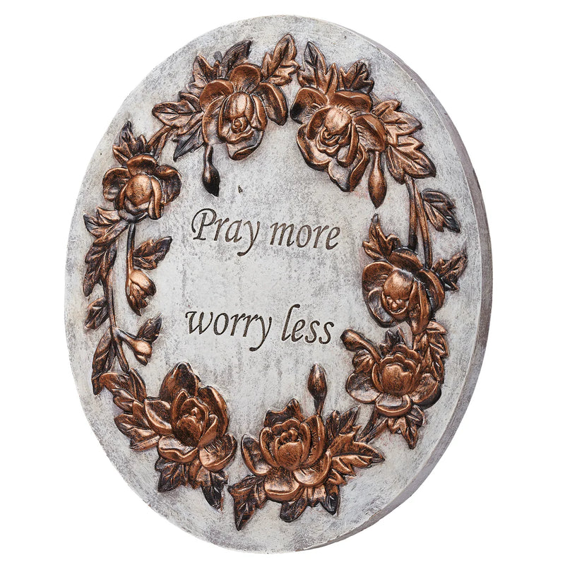 Pray More Worry Less Stepping Stone 9" | Roman