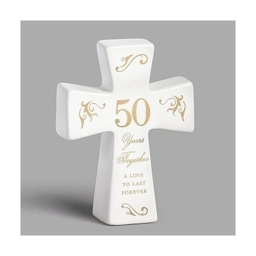 Roman 50 Years Together Ceramic Anniversary Cross