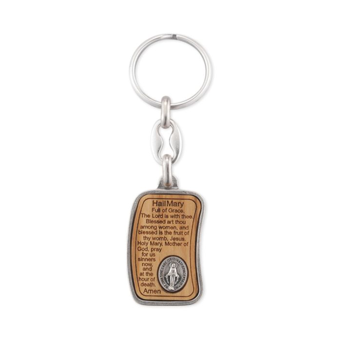 Keychain - Wooden Hail Mary Key Ring