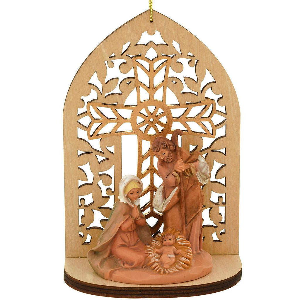 Holy Family Ornament 4.5"H