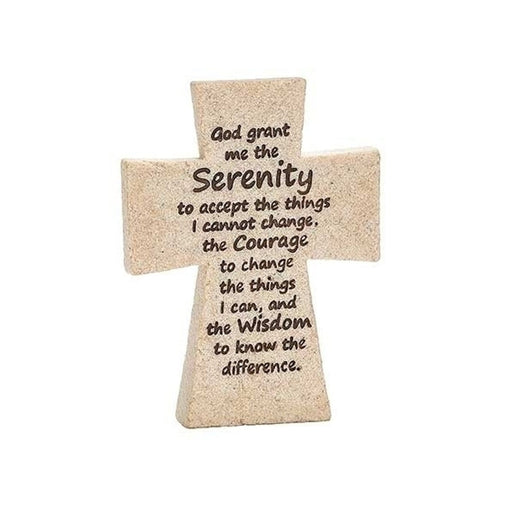 Roman Serenity Prayer Table Cross 4.25"