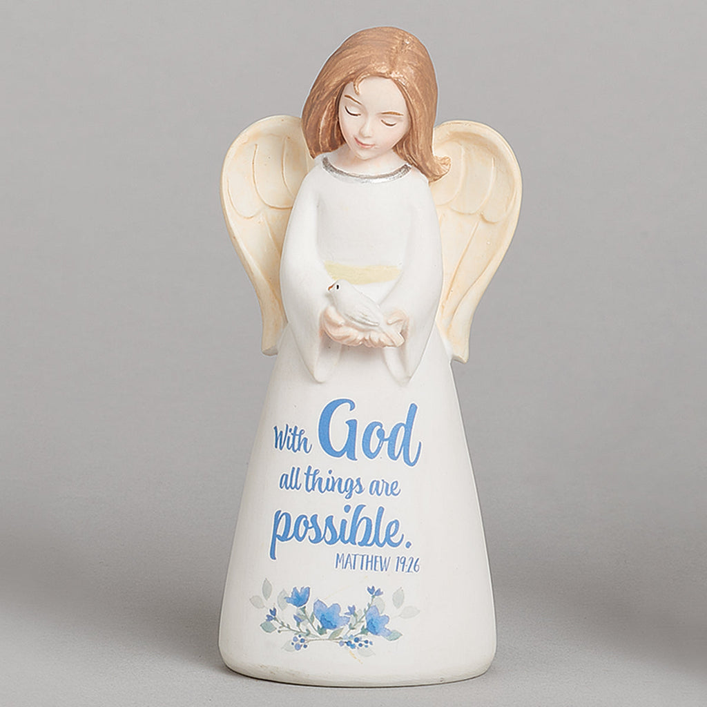 With God Angel Figure 4.25"H