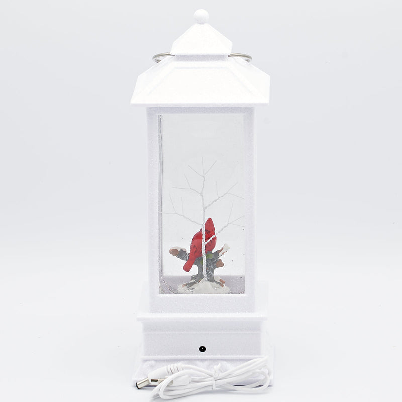 Lantern with Cardinal LED 10.75"H