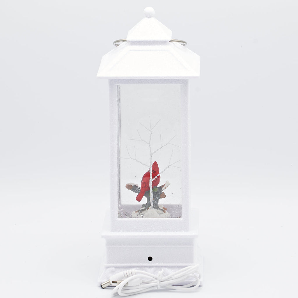 Lantern with Cardinal LED 10.75"H