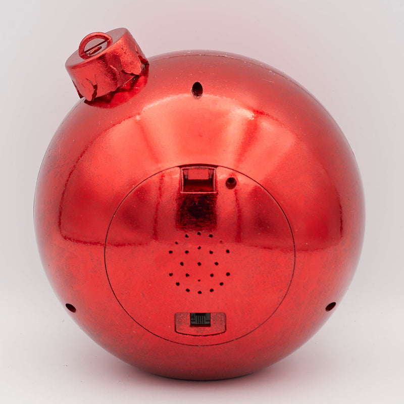 Red Swirl Dome with Church 6.5"H