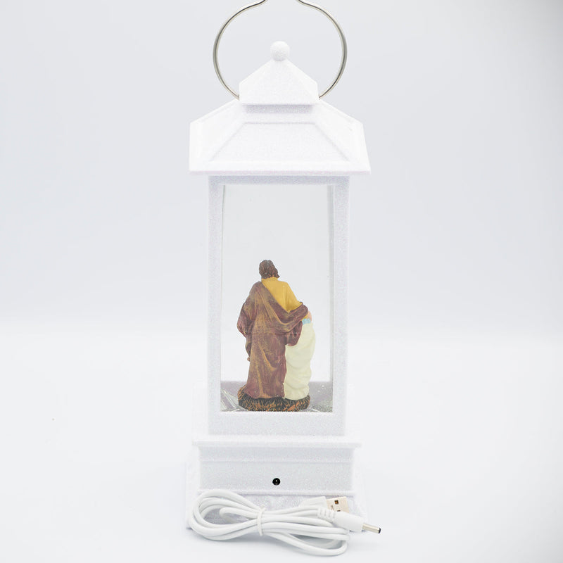 Holy Family Lantern LED Swirl Dome 11"H
