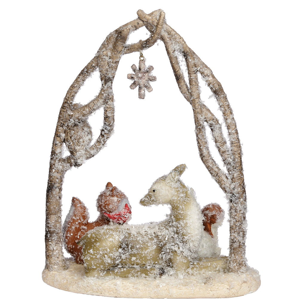 Animal Nativity with Arch and Star Branch 11.5"
