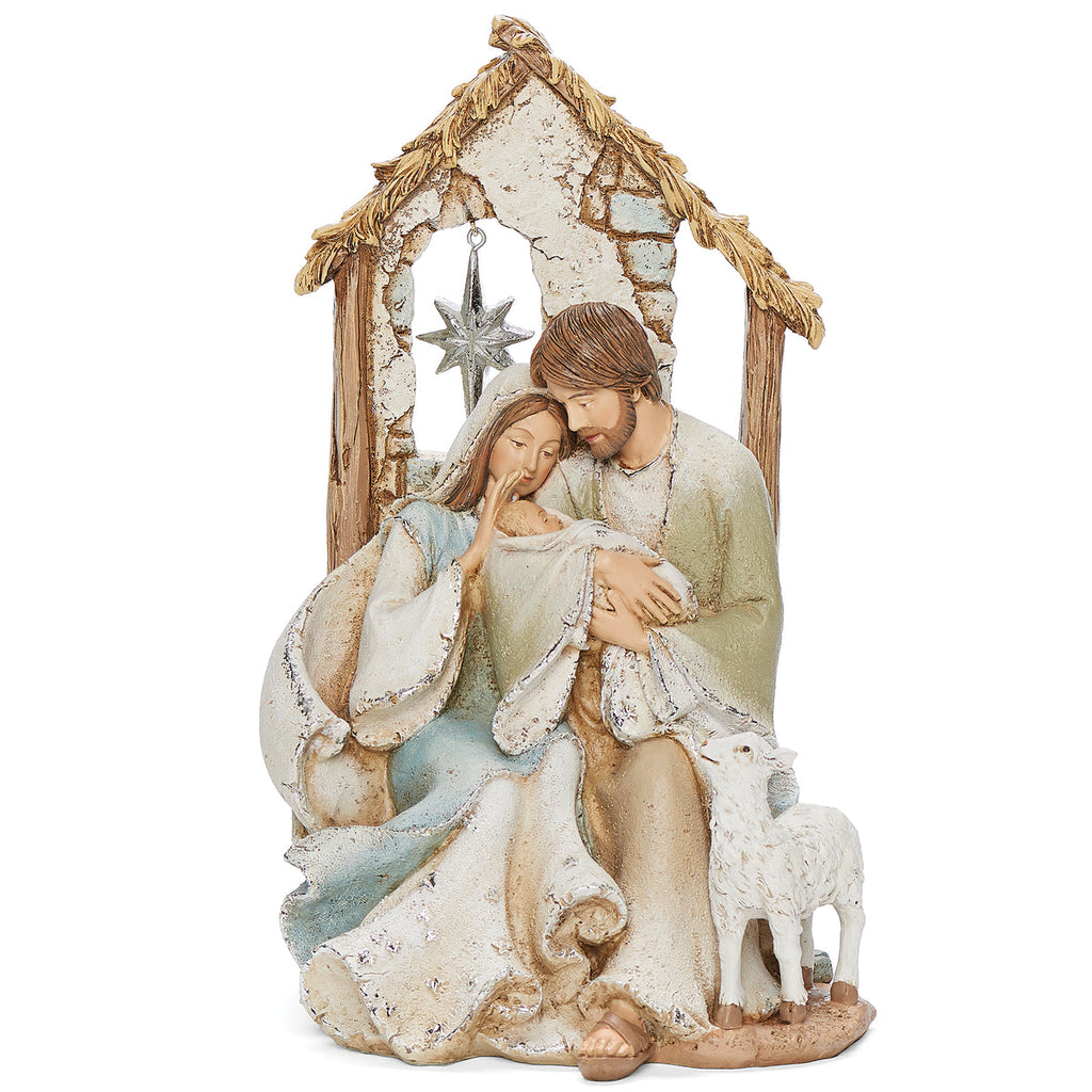 Karen Hahn Holy Family with Star Window Scene 9.25"H