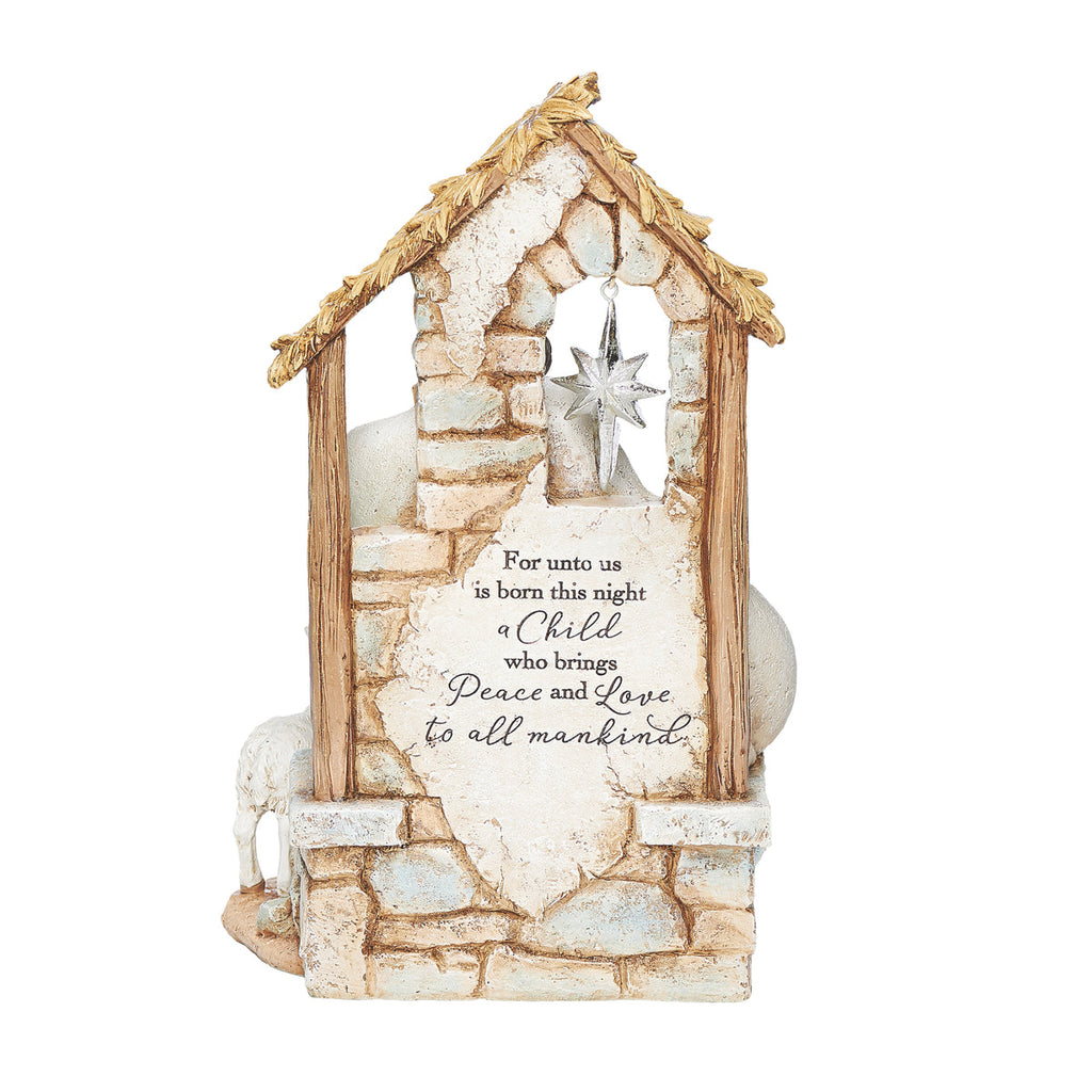 Karen Hahn Holy Family with Star Window Scene 9.25"H
