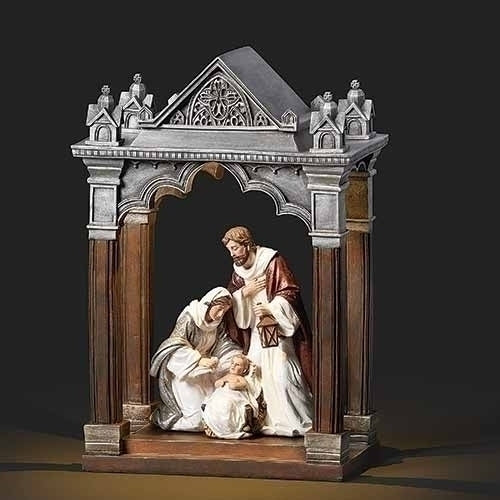 Holy Family Beneath Cathedral Awning LED 12"