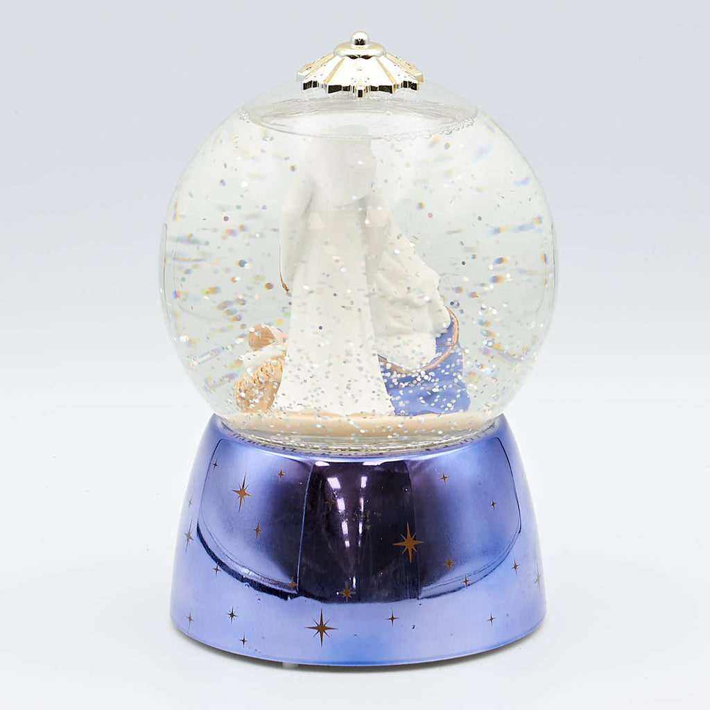 O Holy Night LED Snow Globe 7"H