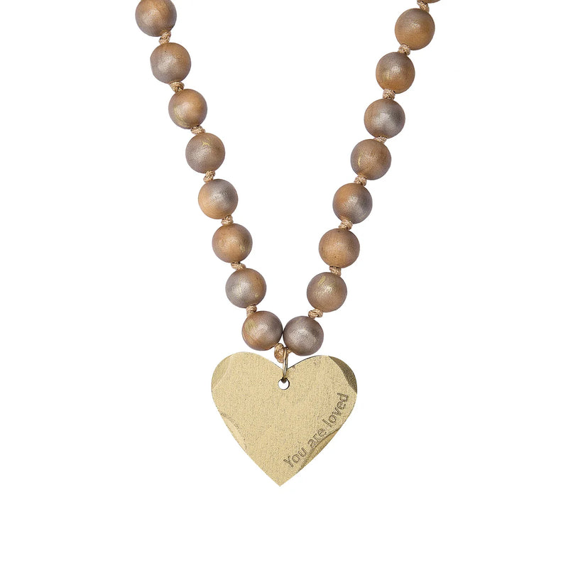 Wooden Blessing Beads with Heart | Roman