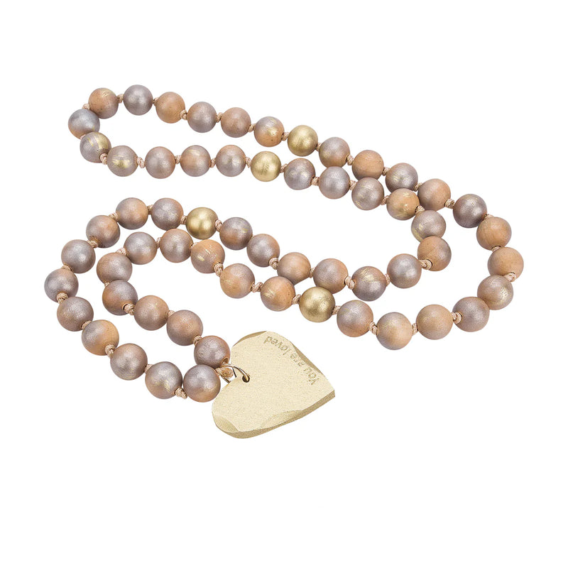 Wooden Blessing Beads with Heart | Roman