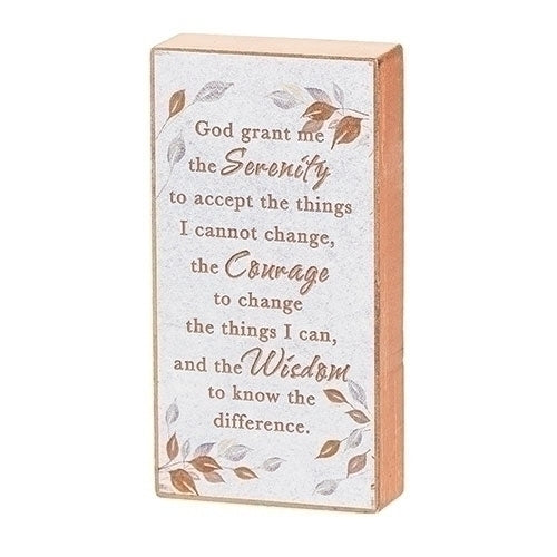 Serenity Prayer Block 4"