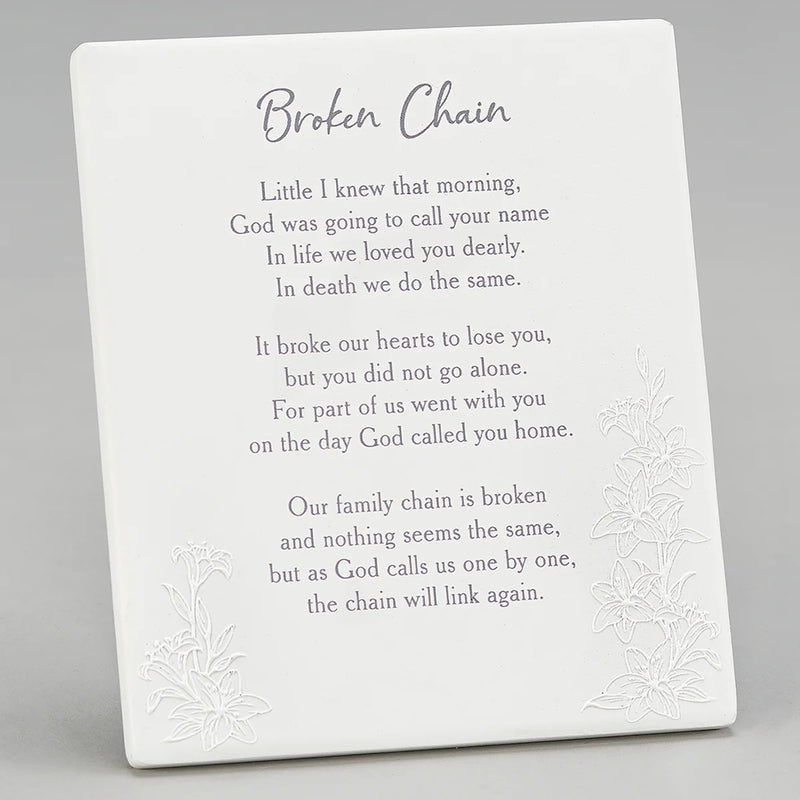 Broken Chain Bereavement Plaque
