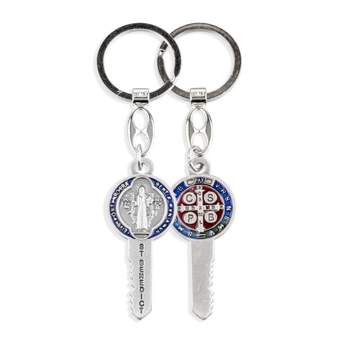 Keychain - St. Benedict Medal Key Colored