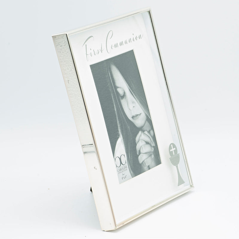 First Communion Picture Frame with Chalice & Cross Design - 4x6 | Caroline Collection