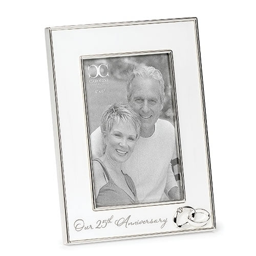 25th Wedding Anniversary Picture Frame 8"