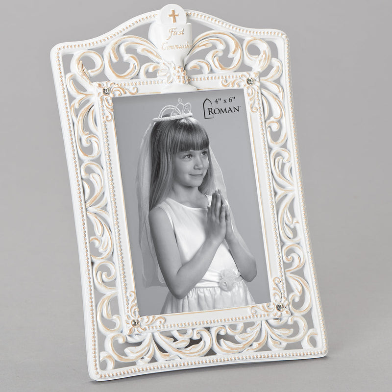 Intricate First Communion Picture Frame | Caroline Collection
