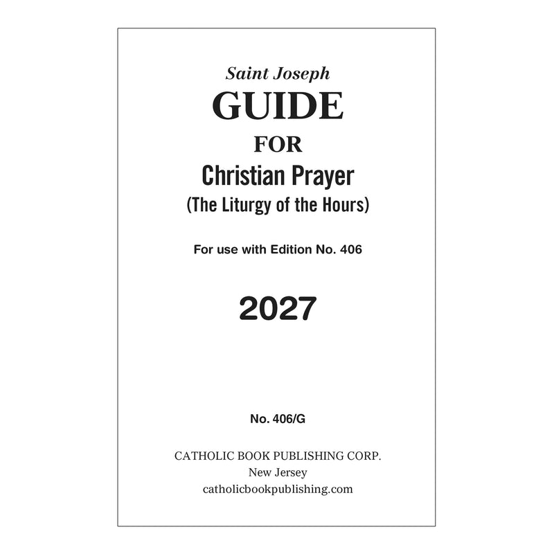 Christian Prayer Guide for 2027, white paperback cover, item 406G