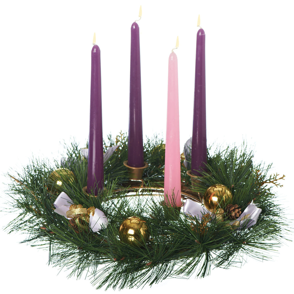 Advent Wreath Pinecones 12"D